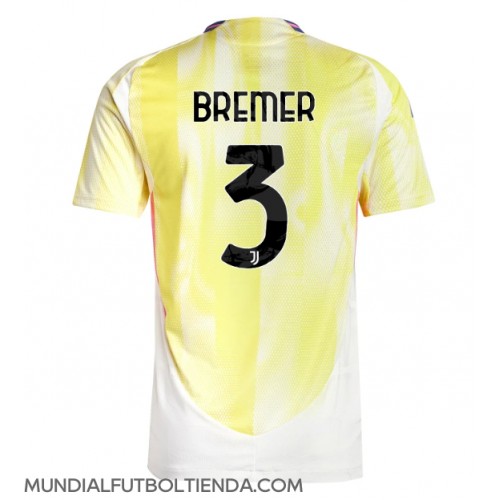 Camiseta Juventus Gleison Bremer #3 Segunda Equipación Replica 2024-25 mangas cortas